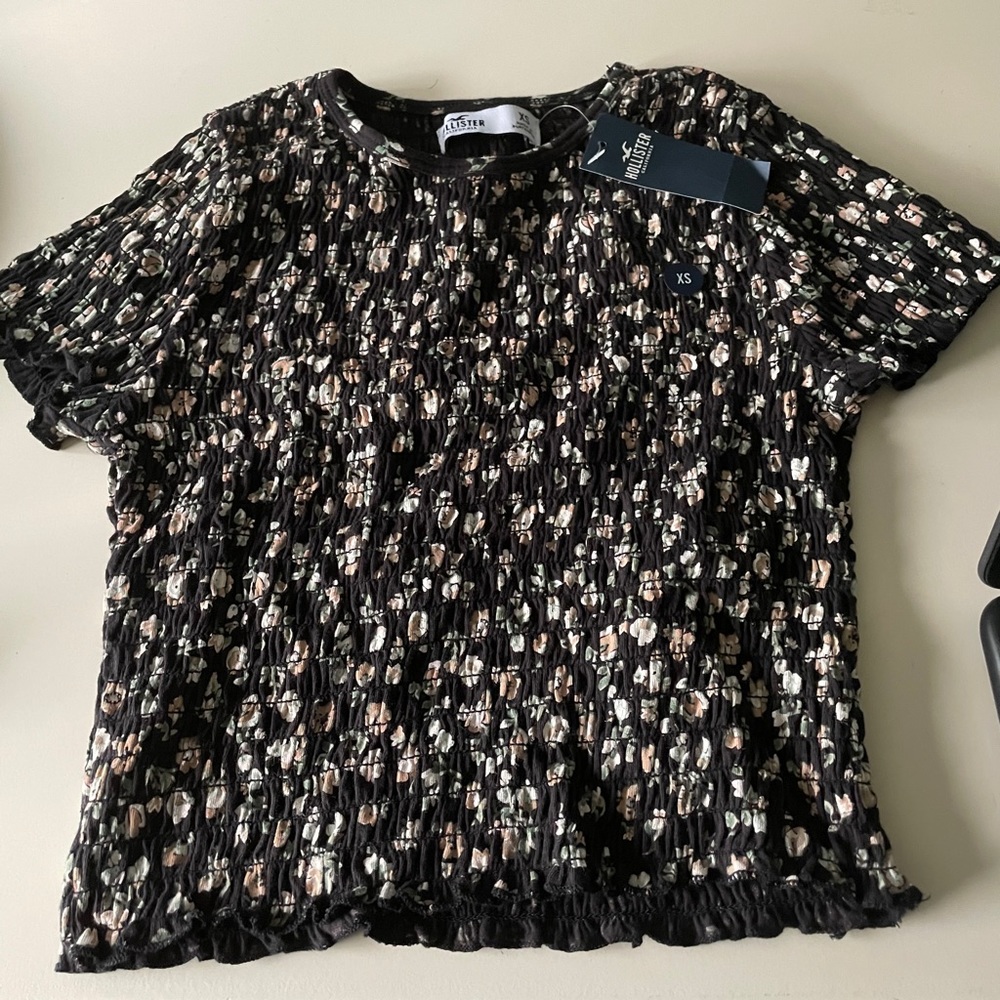 Xs Hollister floral crop top
